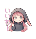 たれ耳うさぎパーカーの女の子（個別スタンプ：18）