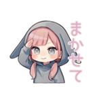 たれ耳うさぎパーカーの女の子（個別スタンプ：31）