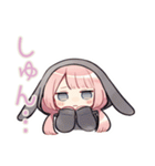たれ耳うさぎパーカーの女の子（個別スタンプ：32）
