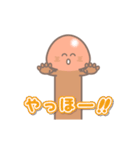 きのこ君ぬるぬるサマーMIX3 残暑が厳しい（個別スタンプ：6）