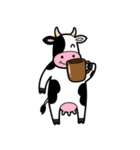 シュールでかわいいウシのスタンプ（個別スタンプ：1）