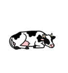 シュールでかわいいウシのスタンプ（個別スタンプ：5）