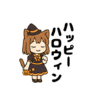 猫娘のゆるかわハロウィンスタンプ（個別スタンプ：1）