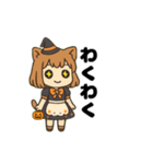 猫娘のゆるかわハロウィンスタンプ（個別スタンプ：3）