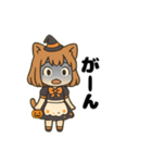 猫娘のゆるかわハロウィンスタンプ（個別スタンプ：5）