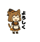 猫娘のゆるかわハロウィンスタンプ（個別スタンプ：20）