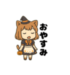 猫娘のゆるかわハロウィンスタンプ（個別スタンプ：24）