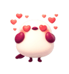 とびだす♡ぽよぽよシマエナガ3D♡（個別スタンプ：21）