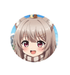 秋の通学路のみなみちゃんプレミアム（個別スタンプ：17）