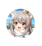 秋の通学路のみなみちゃんプレミアム（個別スタンプ：18）
