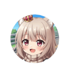 秋の通学路のみなみちゃんプレミアム（個別スタンプ：31）