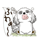 B＆W シーズー犬 2025 「犬の気持ち」（個別スタンプ：18）
