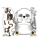 B＆W シーズー犬 2025 「犬の気持ち」（個別スタンプ：34）