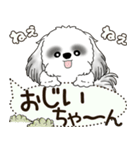 B＆W シーズー犬 2025 「犬の気持ち」（個別スタンプ：37）