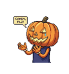 レトロ風ピクセルハロウィン（個別スタンプ：1）