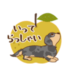 ダックス大好き【秋】シルバー（個別スタンプ：14）