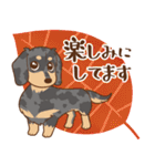 ダックス大好き【秋】シルバー（個別スタンプ：40）