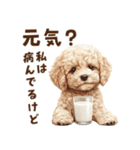 トイプードルのネガティブ気分スタンプ（個別スタンプ：3）