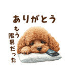 トイプードルのネガティブ気分スタンプ（個別スタンプ：13）