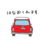 ゆるゆるクラシックカー(red/線あり)（個別スタンプ：6）
