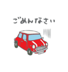 ゆるゆるクラシックカー(red/線あり)（個別スタンプ：11）