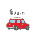 ゆるゆるクラシックカー(red/線あり)（個別スタンプ：13）