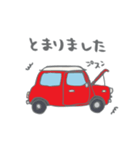 ゆるゆるクラシックカー(red/線あり)（個別スタンプ：15）