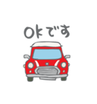 ゆるゆるクラシックカー(red/線あり)（個別スタンプ：21）
