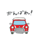 ゆるゆるクラシックカー(red/線あり)（個別スタンプ：25）