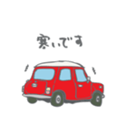 ゆるゆるクラシックカー(red/線あり)（個別スタンプ：31）