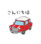 ゆるゆるクラシックカー(red/線あり)（個別スタンプ：34）