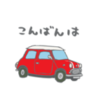 ゆるゆるクラシックカー(red/線あり)（個別スタンプ：35）