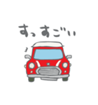 ゆるゆるクラシックカー(red/線あり)（個別スタンプ：36）