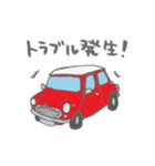 ゆるゆるクラシックカー(red)（個別スタンプ：1）