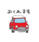 ゆるゆるクラシックカー(red)（個別スタンプ：3）