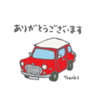 ゆるゆるクラシックカー(red)（個別スタンプ：9）