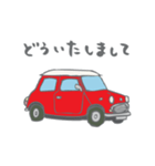 ゆるゆるクラシックカー(red)（個別スタンプ：19）
