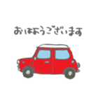 ゆるゆるクラシックカー(red)（個別スタンプ：33）