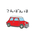 ゆるゆるクラシックカー(red)（個別スタンプ：35）