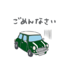 ゆるゆるクラシックカー(green/線あり)（個別スタンプ：11）