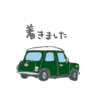 ゆるゆるクラシックカー(green/線あり)（個別スタンプ：13）
