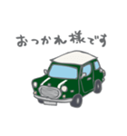 ゆるゆるクラシックカー(green/線あり)（個別スタンプ：20）
