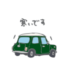 ゆるゆるクラシックカー(green/線あり)（個別スタンプ：31）