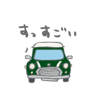ゆるゆるクラシックカー(green/線あり)（個別スタンプ：36）
