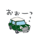 ゆるゆるクラシックカー(green/線あり)（個別スタンプ：38）