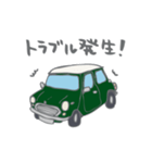 ゆるゆるクラシックカー(green)（個別スタンプ：1）