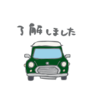ゆるゆるクラシックカー(green)（個別スタンプ：12）