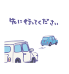 ゆるゆるクラシックカー(white)（個別スタンプ：2）