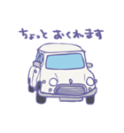 ゆるゆるクラシックカー(white)（個別スタンプ：4）