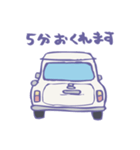 ゆるゆるクラシックカー(white)（個別スタンプ：5）